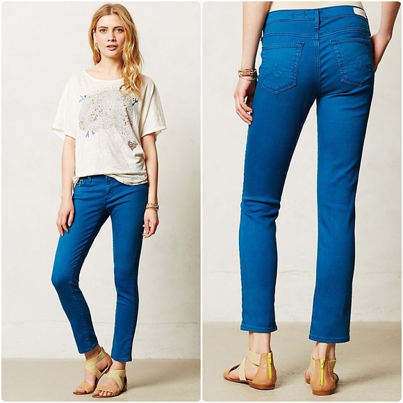 Ag Adriano Goldschmied Denim - Anthropologie AG Stevie Ankle Jeans Blue 24